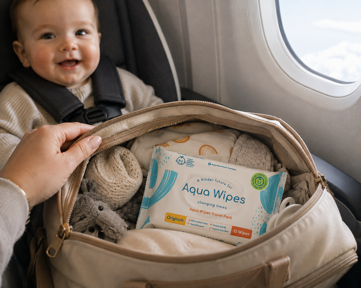 travel bag with aqua wipes
