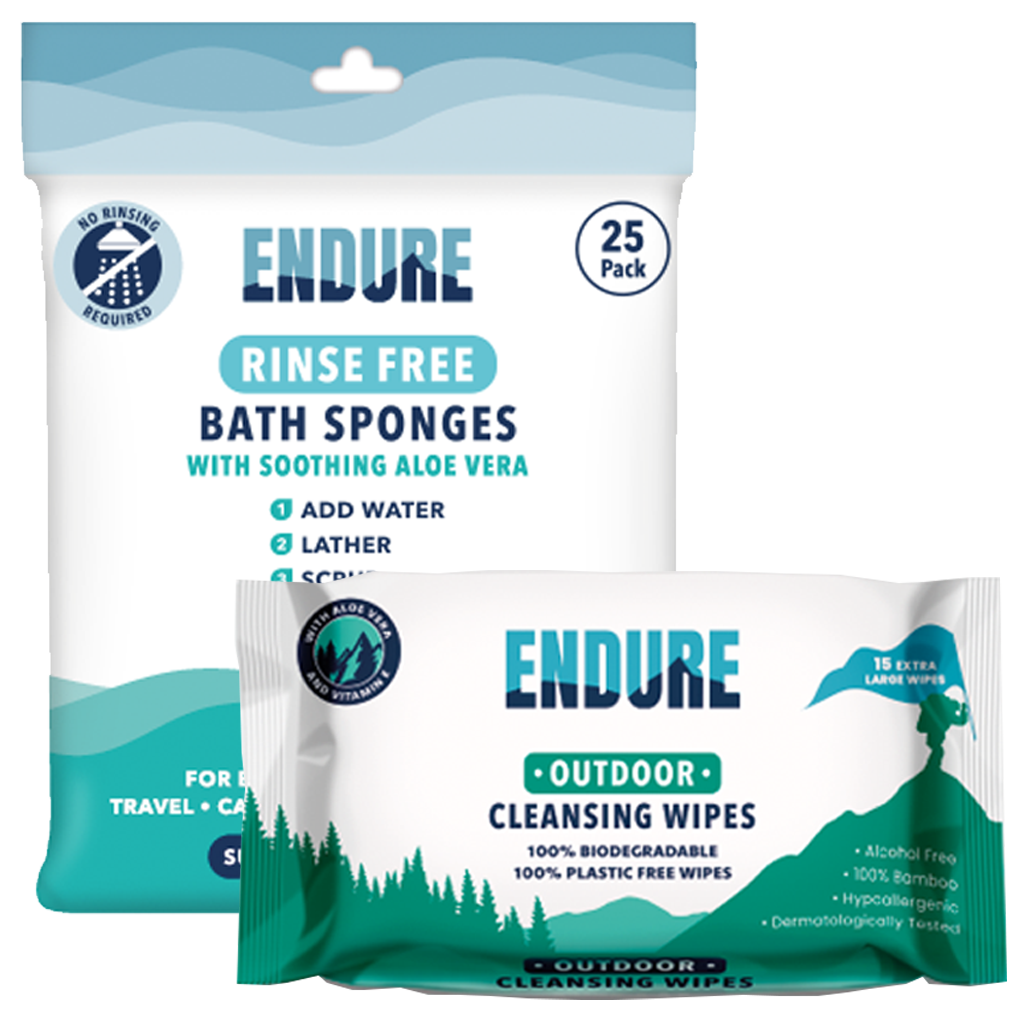 endure products - sponges and cleansing wipes