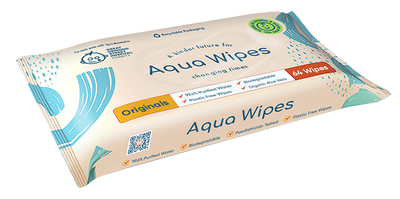 Aqua Wipes Originals plastic-free baby wipes pack