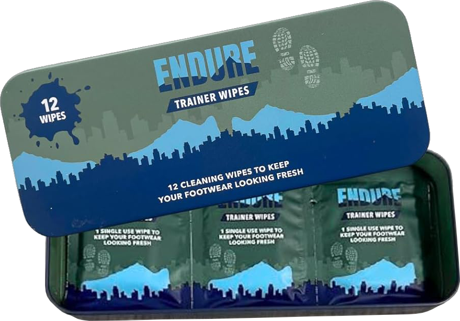 Endure trainer and shoe cleaning wipes, 12-wipe pack